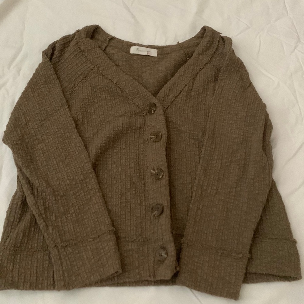 Green cardigan